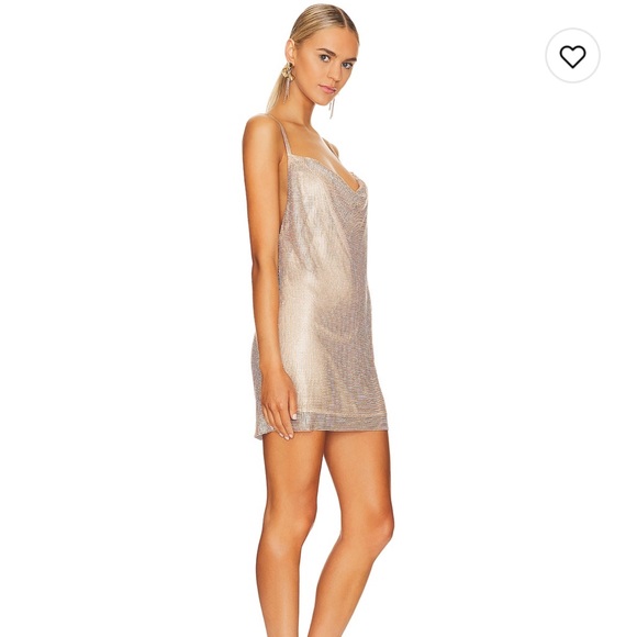 SNDYS Gold Glitter Dress - Picture 2 of 12